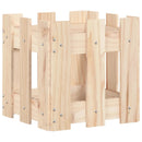 plantekasse med stakitdesign 30x30x30 cm massivt fyrretræ