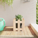 plantekasse med stakitdesign 30x30x30 cm massivt fyrretræ