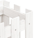 plantekasse med stakitdesign 30x30x30 cm massivt fyrretræ hvid