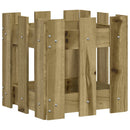plantekasse med stakitdesign 30x30x30 cm imprægneret fyrretræ