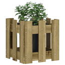 plantekasse med stakitdesign 30x30x30 cm imprægneret fyrretræ