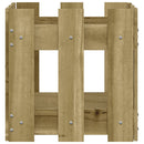 plantekasse med stakitdesign 30x30x30 cm imprægneret fyrretræ
