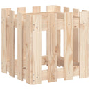 plantekasse med stakitdesign 40x40x40 cm massivt fyrretræ