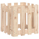 plantekasse med stakitdesign 40x40x40 cm massivt fyrretræ