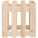 plantekasse med stakitdesign 40x40x40 cm massivt fyrretræ