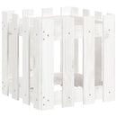 plantekasse med stakitdesign 40x40x40 cm massivt fyrretræ hvid