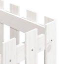 plantekasse med stakitdesign 40x40x40 cm massivt fyrretræ hvid