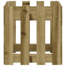 plantekasse med stakitdesign 40x40x40 cm imprægneret fyrretræ