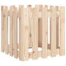 plantekasse med stakitdesign 50x50x50 cm massivt fyrretræ