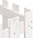 plantekasse med stakitdesign 50x50x50 cm massivt fyrretræ hvid