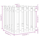 plantekasse med stakitdesign 50x50x50 cm massivt douglasfyr