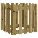 plantekasse med stakitdesign 50x50x50 cm imprægneret fyrretræ