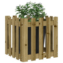 plantekasse med stakitdesign 50x50x50 cm imprægneret fyrretræ