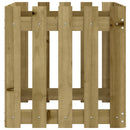 plantekasse med stakitdesign 50x50x50 cm imprægneret fyrretræ