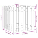 plantekasse med stakitdesign 50x50x50 cm imprægneret fyrretræ