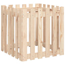 plantekasse med stakitdesign 60x60x60 cm massivt fyrretræ