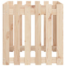 plantekasse med stakitdesign 60x60x60 cm massivt fyrretræ