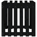 plantekasse med stakitdesign 60x60x60 cm massivt fyrretræ sort