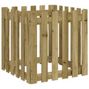 plantekasse med stakitdesign 60x60x60 cm imprægneret fyrretræ