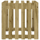 plantekasse med stakitdesign 60x60x60 cm imprægneret fyrretræ