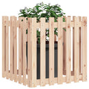 plantekasse med stakitdesign 70x70x70 cm massivt fyrretræ