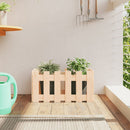 plantekasse med stakitdesign 60x30x30 cm massivt fyrretræ