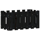 plantekasse med stakitdesign 60x30x30 cm massivt fyrretræ sort