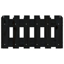 plantekasse med stakitdesign 60x30x30 cm massivt fyrretræ sort