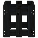 plantekasse med stakitdesign 60x30x30 cm massivt fyrretræ sort