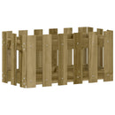 plantekasse med stakitdesign 60x30x30 cm imprægneret fyrretræ
