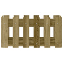 plantekasse med stakitdesign 60x30x30 cm imprægneret fyrretræ