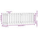 højbed med stakitdesign 150x50x50 cm massivt fyrretræ