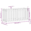 højbed med stakitdesign 150x50x70 cm massivt fyrretræ