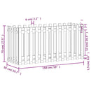 højbed med stakitdesign 150x50x70 cm imprægneret fyrretræ
