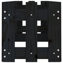 højbed med stakitdesign 200x30x30 cm massivt fyrretræ sort