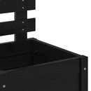 plantekasse med stativ 39x39,5x114 cm massivt fyrretræ sort