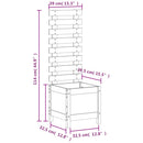 plantekasse med stativ 39x39,5x114 cm massivt douglasgran