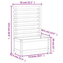 plantekasse med stativ 79x39,5x114 cm massivt douglasgran