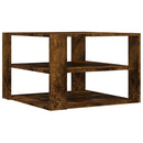 sofabord 58x58x40 cm konstrueret træ røget egetræsfarve
