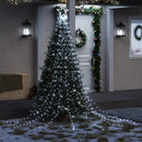 juletræslys 320 LED'er 375 cm koldt hvidt lys