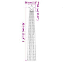 juletræslys 320 LED'er 375 cm flerfarvet lys