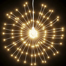 lysende starburst-dekoration 140 LED'er 17 cm varmt hvidt lys