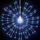 lysende starburst-dekoration 140 LED'er 17 cm koldt hvidt lys
