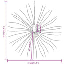 lysende starburst-dekoration 140 LED'er 17 cm koldt hvidt lys