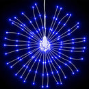 lysende starburst-dekoration 4 stk. 140 LED'er 17 cm blåt lys