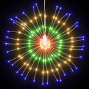 lysende starburst-dekoration 140 LED'er 17 cm flerfarvet lys