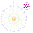 lysende starburst-dekoration 4 stk. 140 LED'er 17 cm flerfarvet