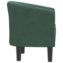 lænestol velour mørkegrøn