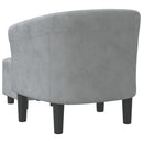 lænestol med fodskammel velour mørkegrå