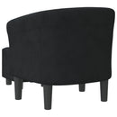 lænestol med fodskammel velour sort